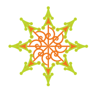 Mandala Snowflakes. 