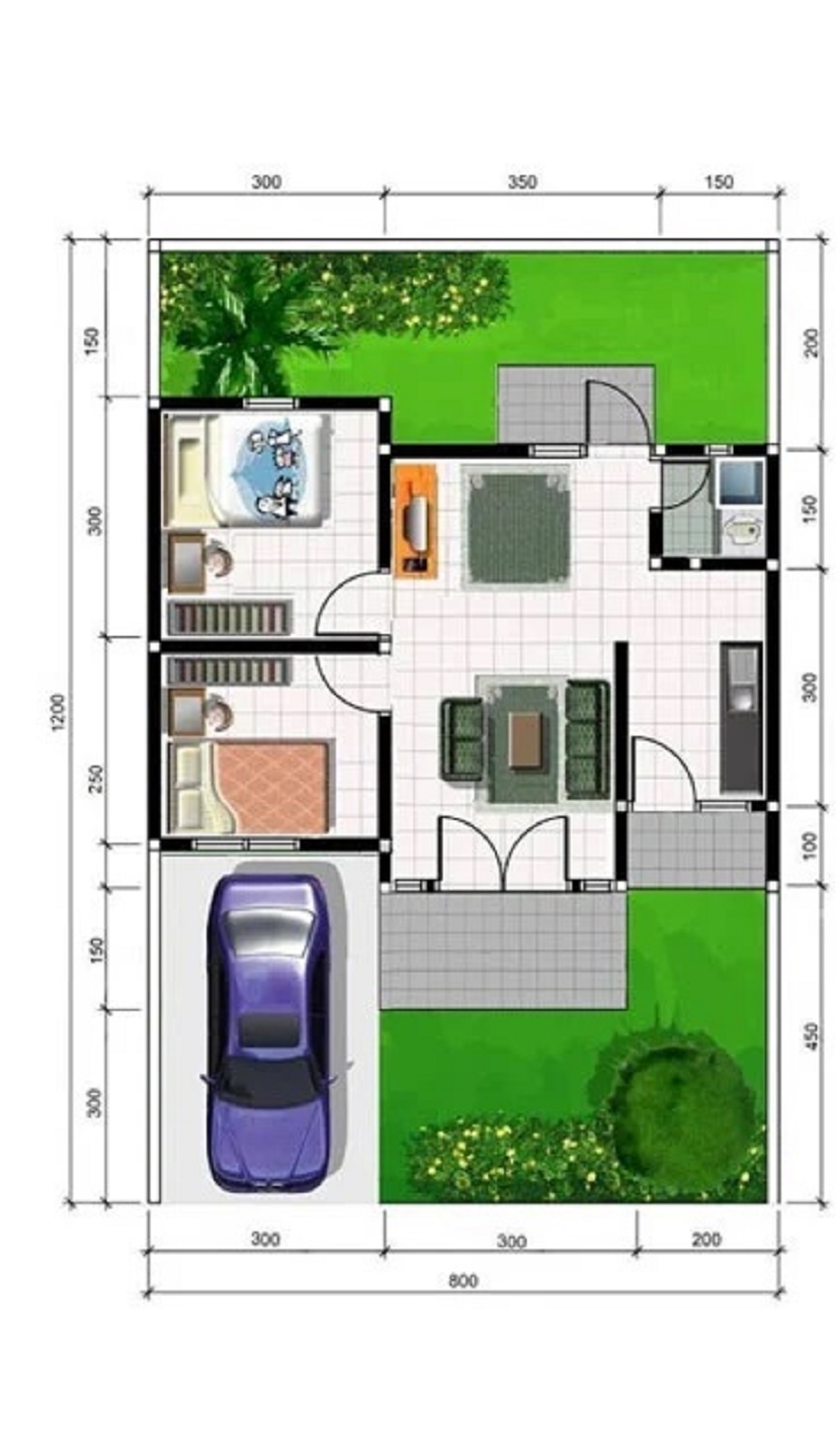 Kumpulan Gambar Denah Rumah Type 36 1 & 2 Lantai Plus Garasi - Swara Riau | Bridge The World - Denah Rumah Type 36 1 Lantai