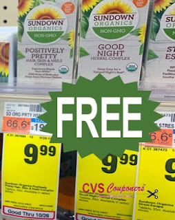 Sundown Organic Vitamins CVS Freebie deal