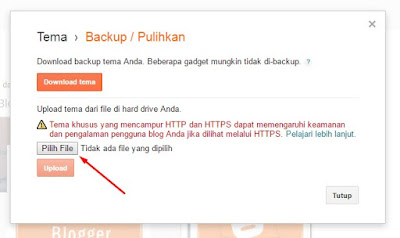 Cara Mengganti template Blogger 2017