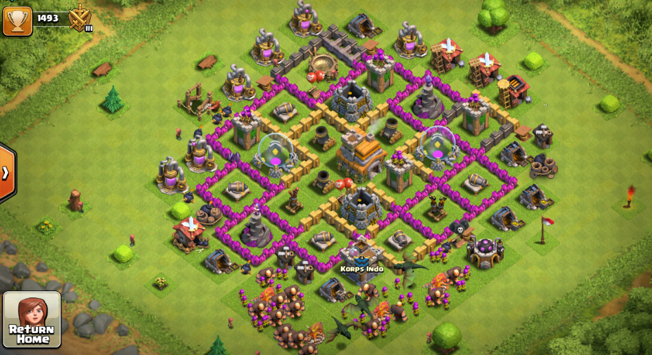 COC Farming Base TH7 Terbaik 2015