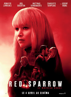 RED SPARROW (LE MOINEAU ROUGE). Francia. Diseño: InSync Plus. GORRIÓN ROJO. Red Sparrow. 2018. Estados Unidos. Dirección: Francis Lawrence. Reparto: Jennifer Lawrence, Joel Edgerton, Jeremy Irons, Charlotte Rampling, Mary-Louise Parker, Matthias Schoenaerts, Joely Richardson, Nicole O'Neill, Sergej Onopko, Sergei Polunin, Kristof Konrad, Simon Szabó, Ciarán Hinds, Thekla Reuten, Joel de la Fuente, Sakina Jaffrey, Douglas Hodge.