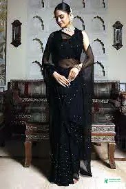 Black Saree Pics, Photos, Pictures - Black Saree Designs and Prices - black saree pic - NeotericIT.com - Image no 4