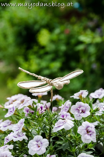 Blumenstecker Libellen aus Draht