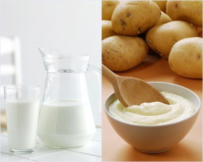 Hướng dẫn chi tiết cách trị mụn bằng khoai tây + sữa tươi không đường