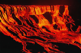 Fotografías erupción del volcán Kilauea entre 1969 y 1974