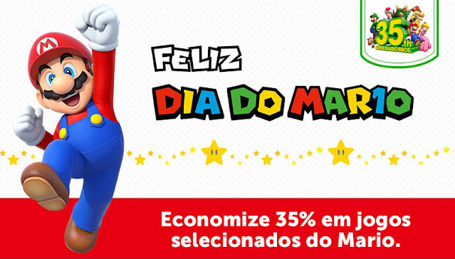 Dia do Mario Promoção eShop Nintendo Switch