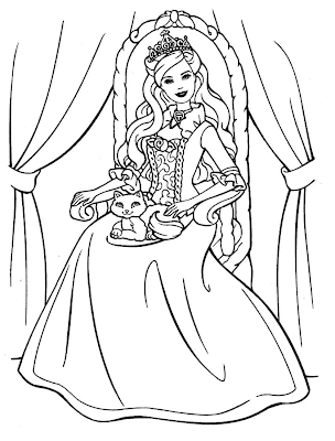 Barbie Coloring Sheets on Princess Coloring Pages  Barbie Princess Coloring Pages