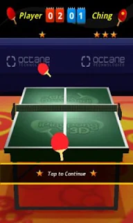 Screenshots of the Ipingpong 3D for Android tablet, phone.