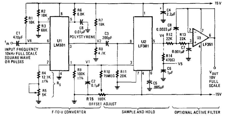 F-V Converter With Sample And Hold Circuit Diagram