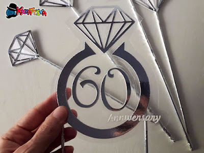 Come fare un cake topper 60° anniversario di matrimonio