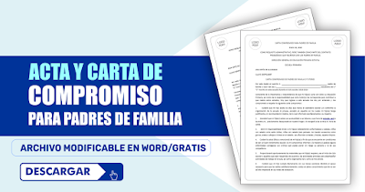 ACTA DE COMPROMISO PARA PADRES DE FAMILIA