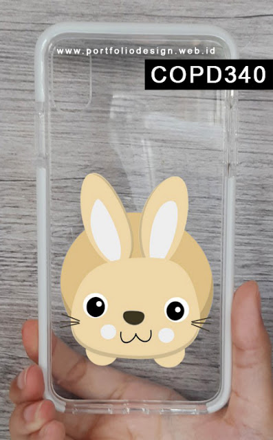 Casing Handphone Bening Transparan Kelinci Rabbit COPD340