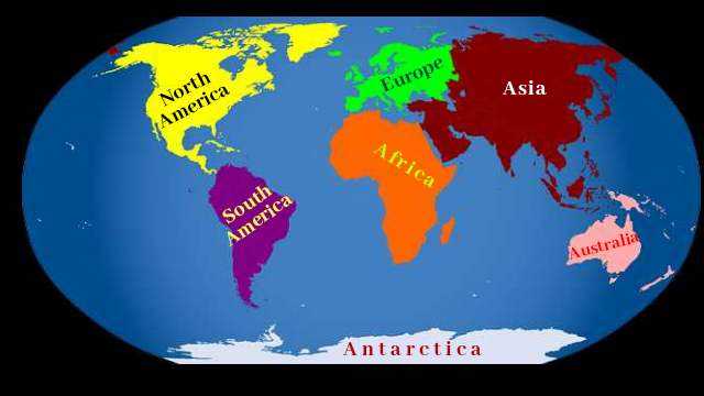 7 Continents of the world