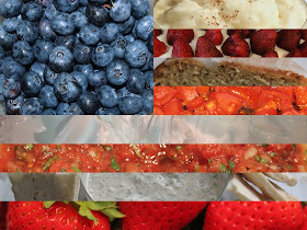 Red, white and blueberries