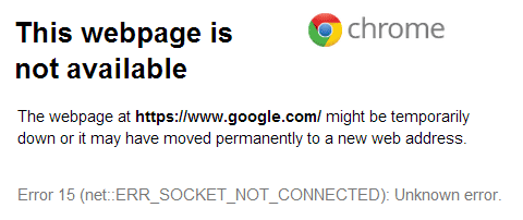 مشكلة جوجل كروم