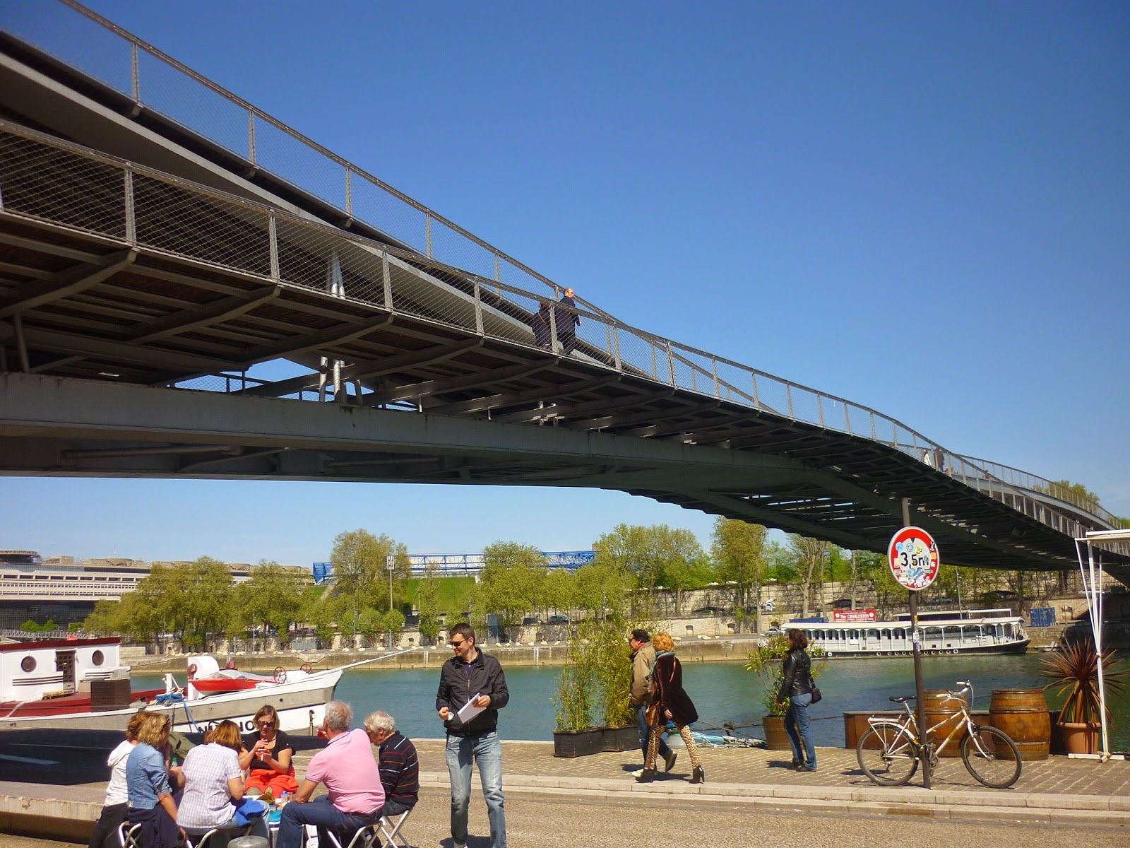 Aquarelle A Paris ﾊﾟﾘで水彩画 ｼﾓｰﾇ ﾄﾞ ﾎﾞｰｳﾞｫﾜｰﾙ橋 Le Pont De Simone De Beauvoir