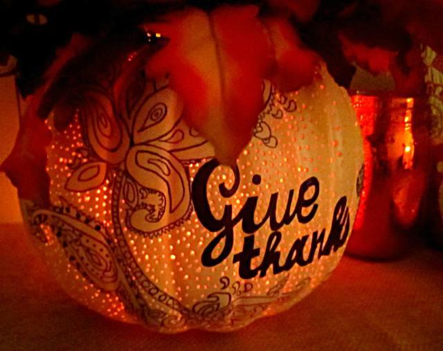 How To Make A Lighted Sharpie Zentangle Fall Pumpkin Vase Thanksgiving Craft Tutorial One Savvy Mom onesavvymom blog nyc