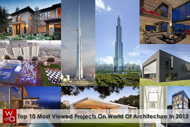 Picture made of 10 smaller photos of the most viewed projects in 2012