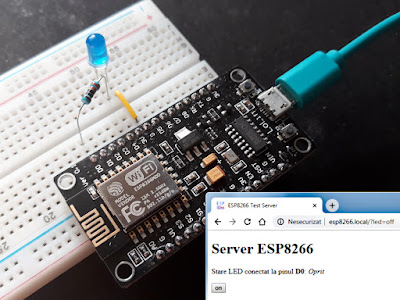 Server simplu pe NodeMCU ESP8266