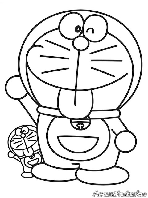 Gambar Kartun Doraemon Untuk Diwarnai