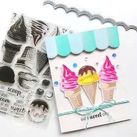 Sunny Studio Stamps: Two Scoops Ice Cream Parlor Inspired Card by Amy Yang
