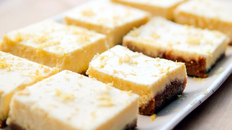 Lemon Ricotta Cheesecake Squares Recipe