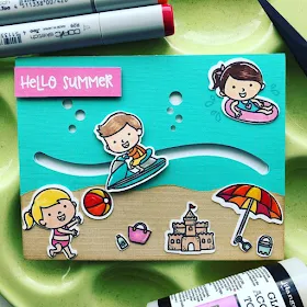 Sunny Studio Stamps: Beach Babies Customer Card Share by Ashley Hughes