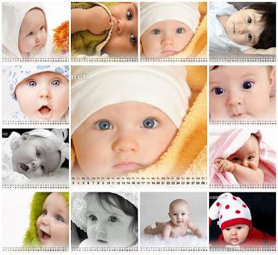 babies calendar 2012