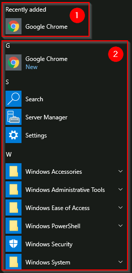 windows 10 start programs