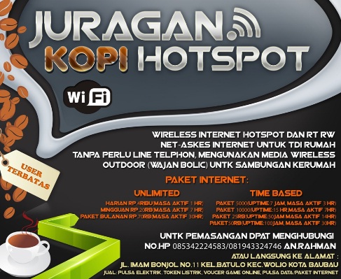 10 Contoh Desain  Spanduk  Warung Kopi Free WiFi Arif 