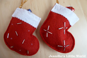 How to make felt stocking decorations for Christmas