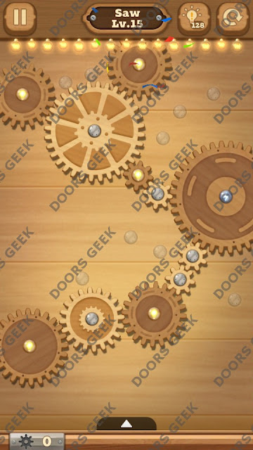 Fix it: Gear Puzzle [Saw] Level 15 Solution, Cheats, Walkthrough for Android, iPhone, iPad and iPod