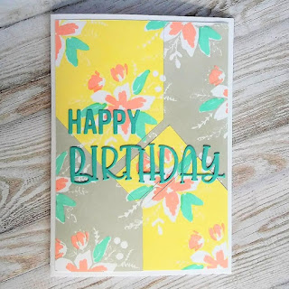 Birthday card with Blooms fill-in stamp from Concord & 9th