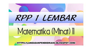 RPP 1 Lembar Matematika Peminatan Revisi 2020