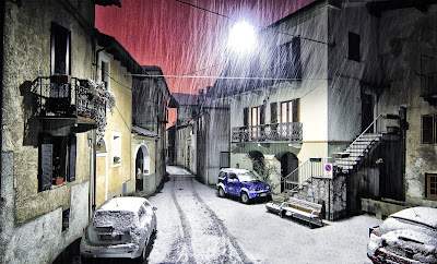 Montestrutto Snow Piemonte Italy Winter Village