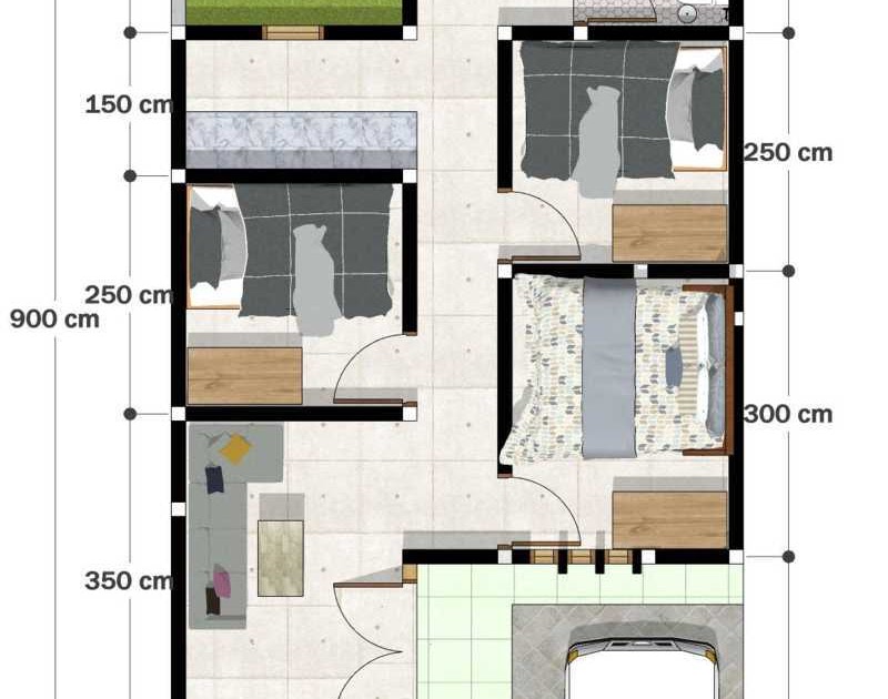 Denah Pondasi Gambar Pondasi Rumah  6X9  3 Kamar 19 