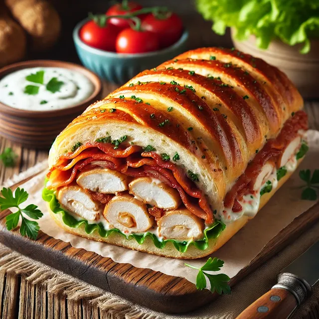 Chicken Bacon Ranch Sandwich Roll