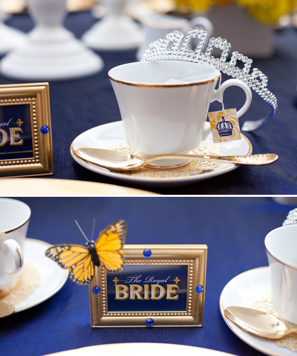 Royal Wedding Bridal Shower Yellow and Blue Wedding Inspiration