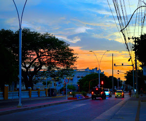 Atardecer desde la Av. Libertador,Santa Marta