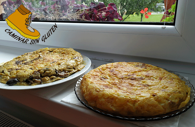 Tortilla española sin gluten con boletus de Eslovaquia