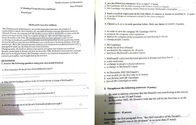 Reading Comprehension and Précis 1