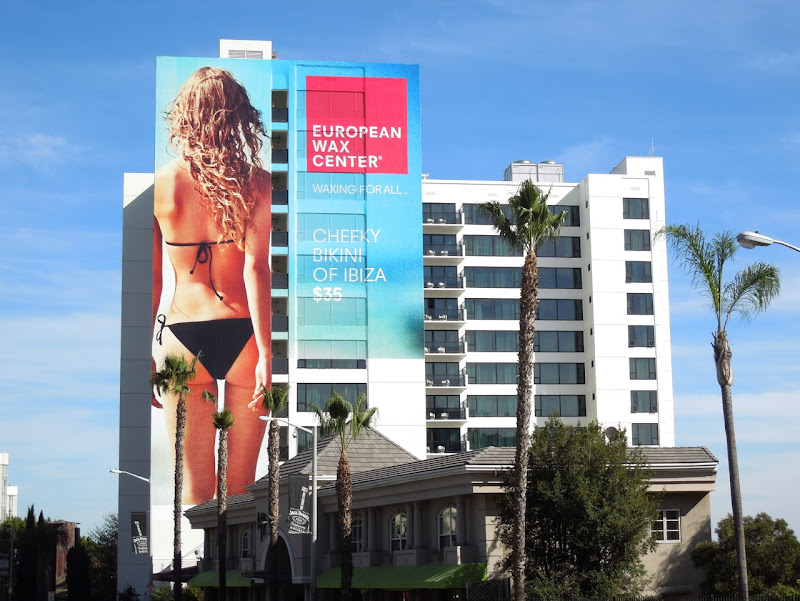 Giant European Wax Center bikini billboard