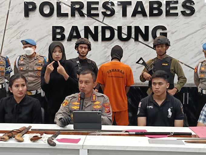Sat Reskrim Polrestabes Bandung Tangkap Satu Orang Yang Melakukan Pengoroyokan Pasca Bentrok dengan Ormas 