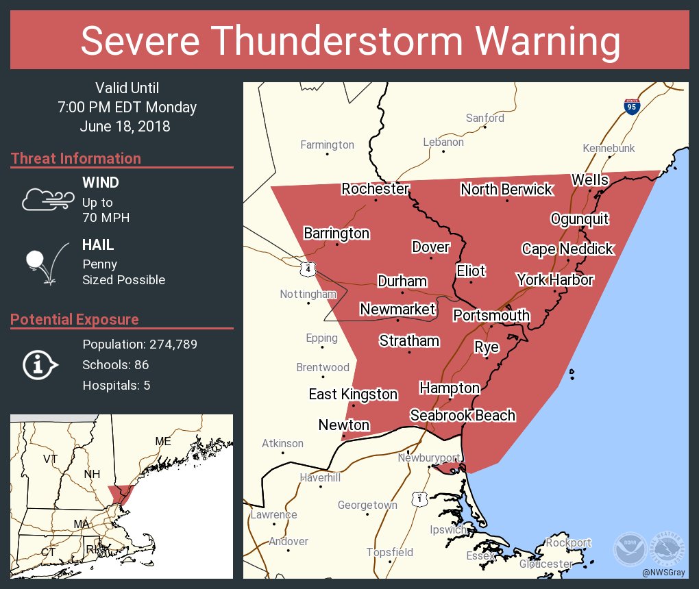 RCN America - Maine: JUST IN: Severe Thunderstorm Warning ...