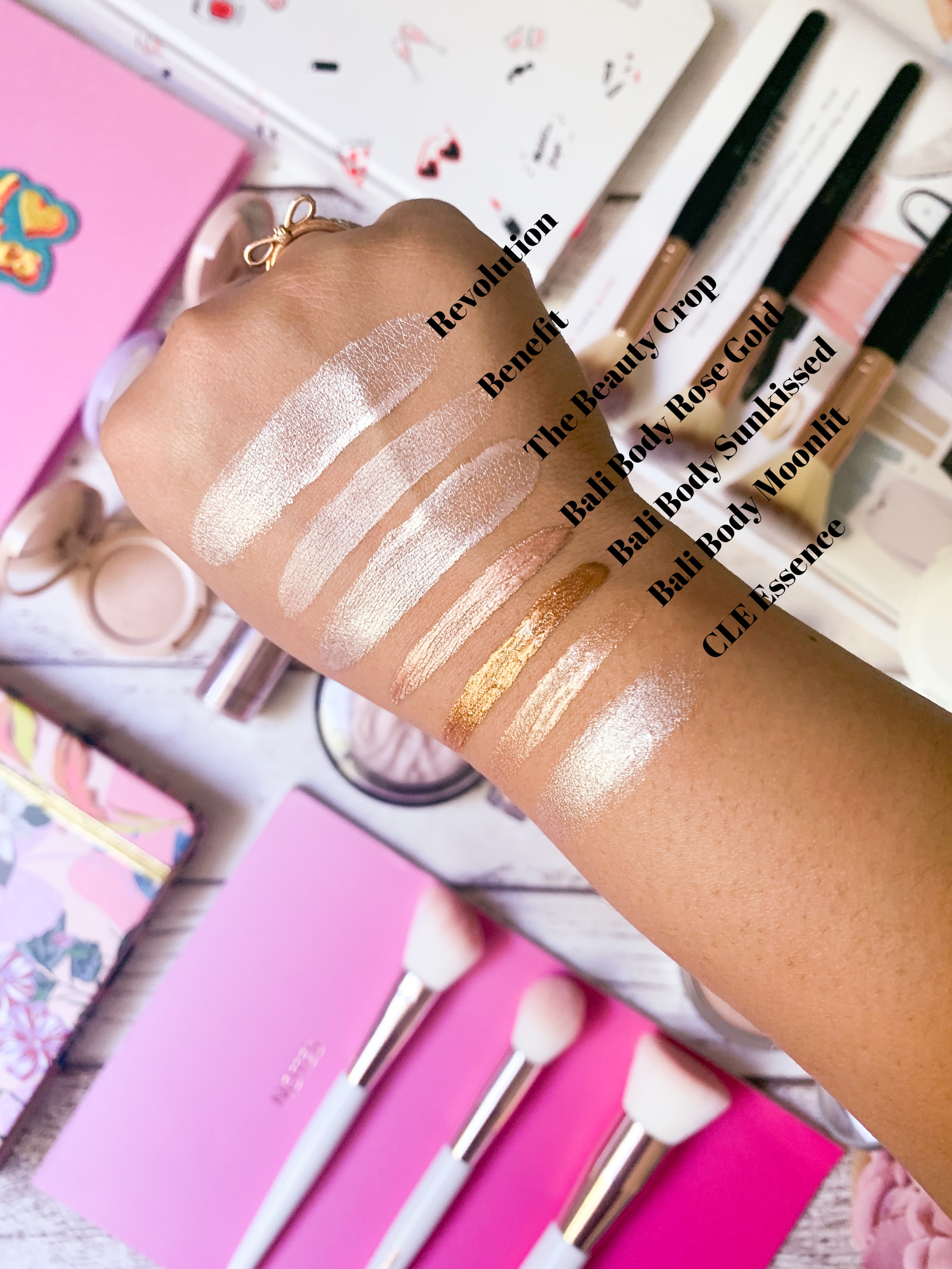 Liquid Highlighter Swatches