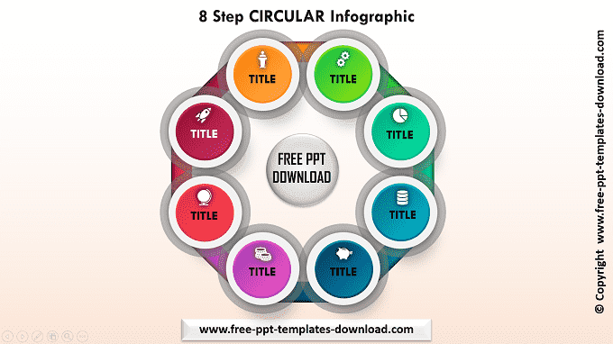 8 Step CIRCULAR Infographic Light