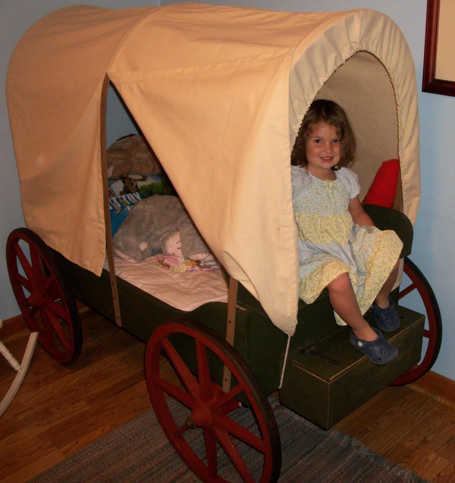 Letters from the Chair: Covered Wagon Toddler Bed finished