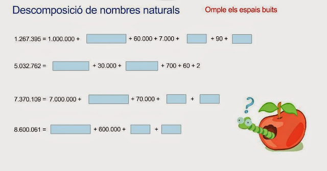 Resultado de imagen de descomposició de nombres