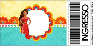 Elena of Avalor Free Printable Ticket   Invitation.